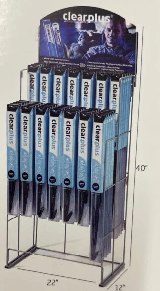 Clear Plus Wiper Blade 2 Tier Floor Display Rack, Can Be Wall Mounted (Free With $300.00 purchase on Clear Plus Wiper Blades)