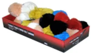 Small Furry Pom Poms in Display 36pcs/display