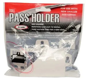 White New EZ Pass Holder Poly Bag