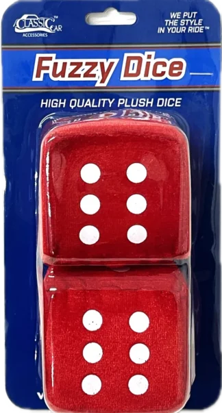 Hanging Fuzzy Dice 2.75inch RED