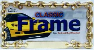 Chain Gold-License Frame