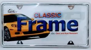 Chrome Stamped License Plate
