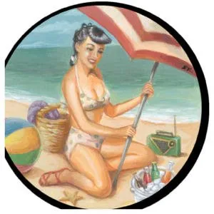 Mobile Coaster Beach Girl