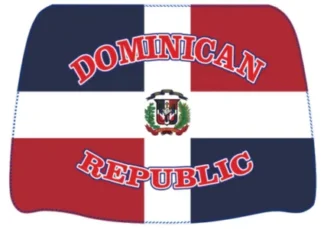 Headrest Cover 2pc-Dominican Republic
