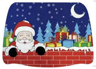 Headrest Cover 2pc-Santa Clause Christmas
