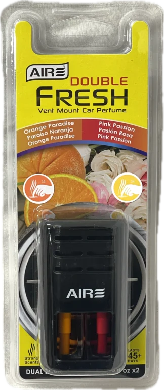 Air Double Fresh Vent Mount Car Perfume-Orange Paradise + Pink Passion