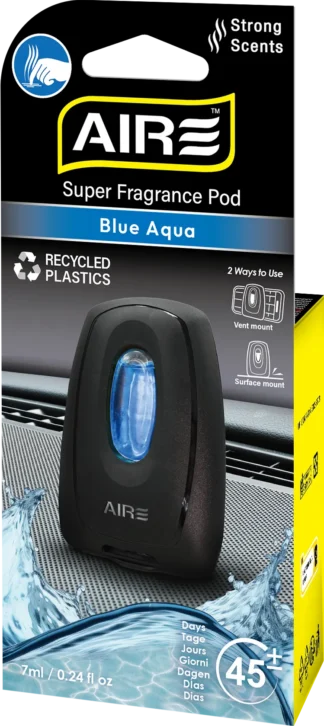 AIRE Vent Clip Car Perfume-Blue Aqua 12/box
