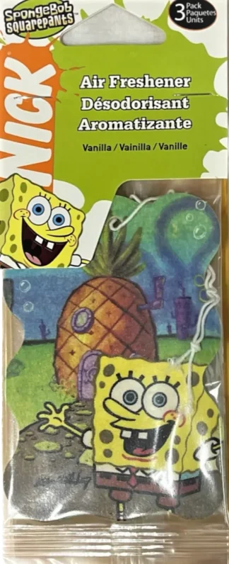 3pk sponge bob Vanilla paper airfreshener
