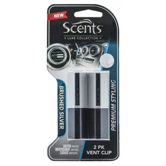 Scents Luxe Vent Clips, Brushed Silver