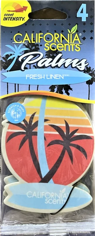 CS 4pk Palms Paper-Fresh Linen 6/pack