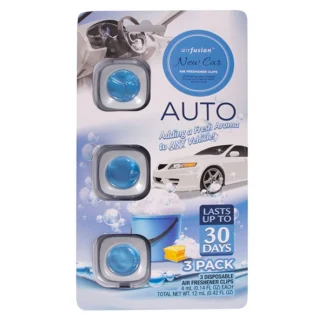Air Fusion Vent Clip 3pk-New Car