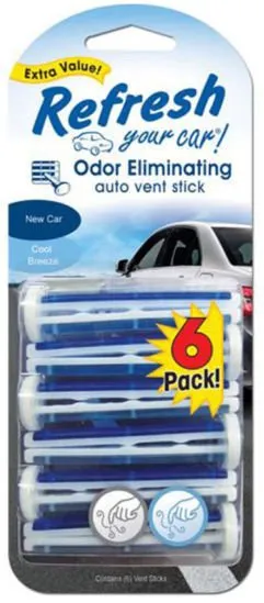 New Car/Cool Breeze-Refresh Vent Stick 6pk