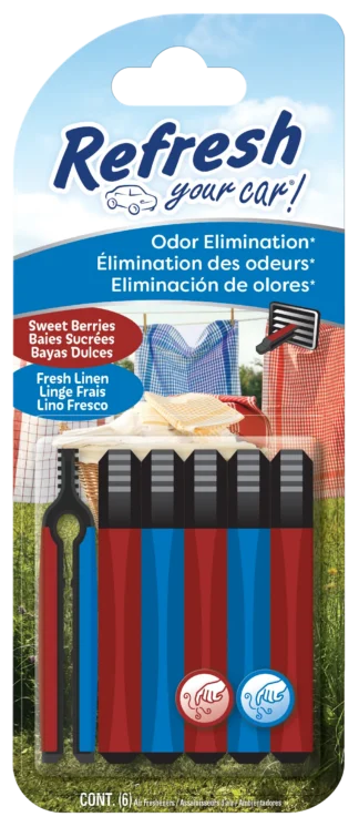 Refresh Vent Stick 6pk-Sweet Berry/Fresh Linen