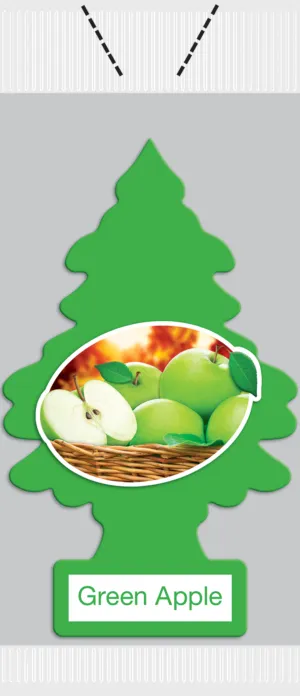 Little Tree' Vending pouch pack GREEN APPLE