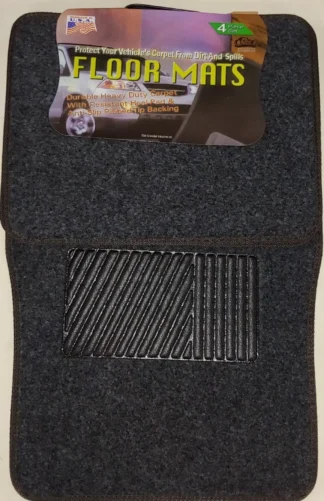 4pcs Medium duty carpet mats-Medium Grey