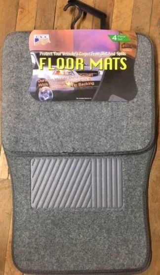 4pcs Medium duty carpet mats-Light Grey
