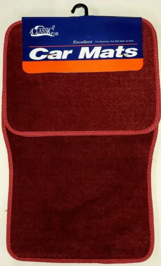 4pc Medium Duty Carpet Mats without H/P-Burgundy