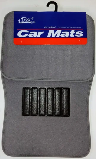 Econemy 4pc Carpet Mat With Heel Pad-Grey
