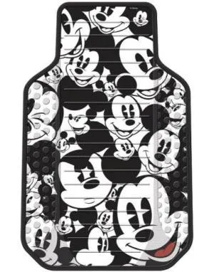 Mickey Expressions Black/White-Plasticolor 2pc Front Mat