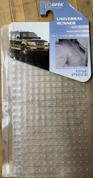 49"x15" Universal Vinyle Runner Clear 4/BOX