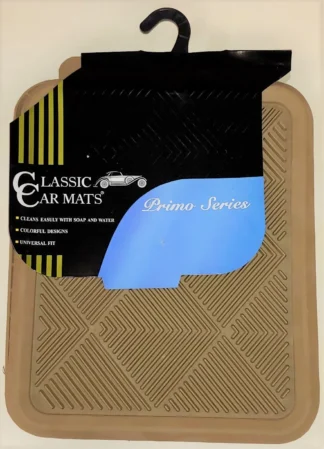 2pc Rear Deep Well Rubber Mat-Tan