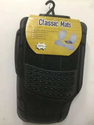 3pc Heavy Duty Rubber Mat-Smoke