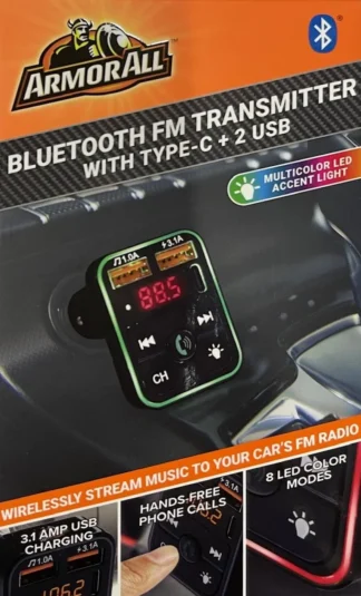 Armorall BlueTooth FM Transmitter with type C +2USB