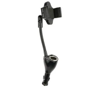 DC Phone mount w/Dual 2.1amp USB Ports Black 4/24