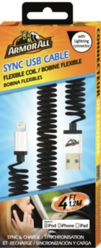 4ft Lightning Connector Flexible Coil Cable