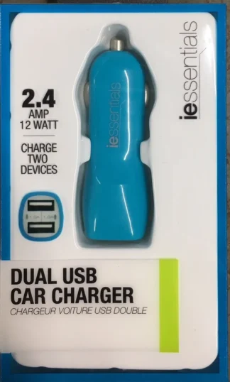 2.1AMP Dual USB Car Charger Blue