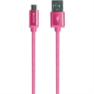 Micro Pink-6ft Lighting Braided Cable