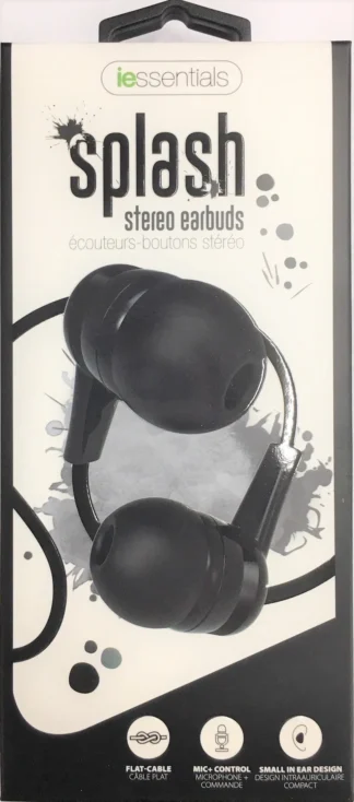 Splash 3.5 Stereo Earbud Black