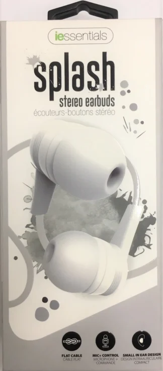 Splash 3.5 Stereo Earbud White
