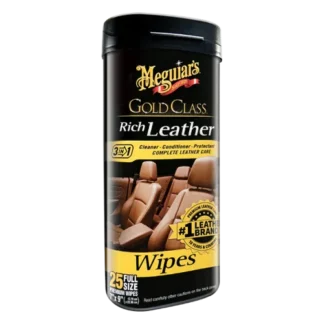 Meguiar's Gold Class Rich Leather 3 in 1 Wipes 30ct