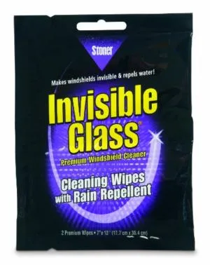 Invisible Glass with Rain Repellent 2pk Wipes. 100/case