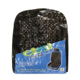Black Bead Velour Seat Cushion