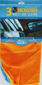 C4 3pk 16"x16" Microfiber Towel