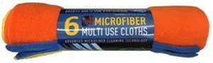 C4 6pk Microfiber Towel 12"x16" 270gsm