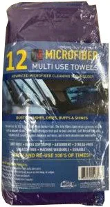 Microfiber Multi Use Towels, BULK, 12pcs/bag, 16x16inch, 250g,