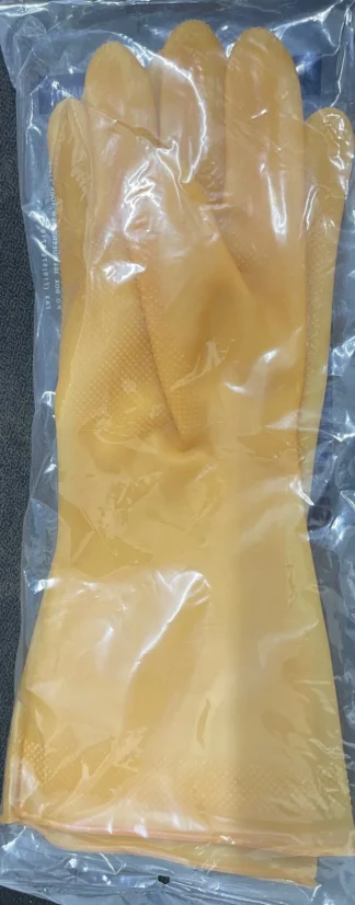 1 PAIR Industrial Rubber Gloves, 14" 100% Pure Natural Latex, 24pairs/box