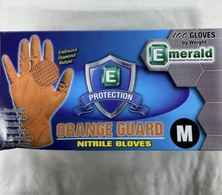 Emerald Orange Guard Nitrile Glove MEDIUM 100/box
