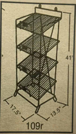109R - Utility Mats Rack w/ctn/plates