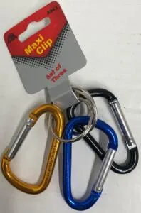 Mixed Carabiner Clips 20pcs Fishbow Display