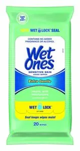Wet Ones Sensitive Skin Hand Wipes, 20 Count, 10pcs/display